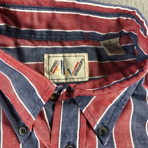 VTG Apparel Workshop Pinstripe Button Down Casual Shirt - Picture 4 of 9